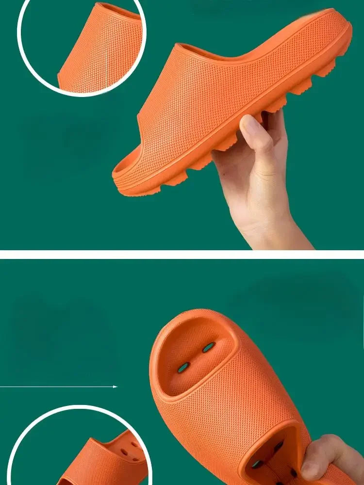 Men's Bathroom Bathing Slippers New Summer Indoor Home Eva Anti-Slip Anti-Odor Couple Shower Leakage Quick-Drying Slippers