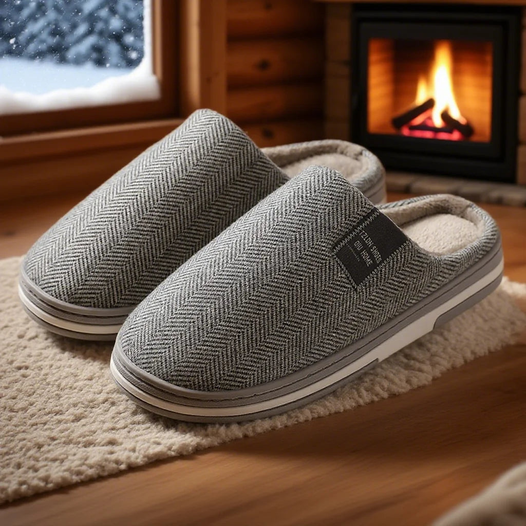 QIU Home Warm Winter Cotton-Soft Flats