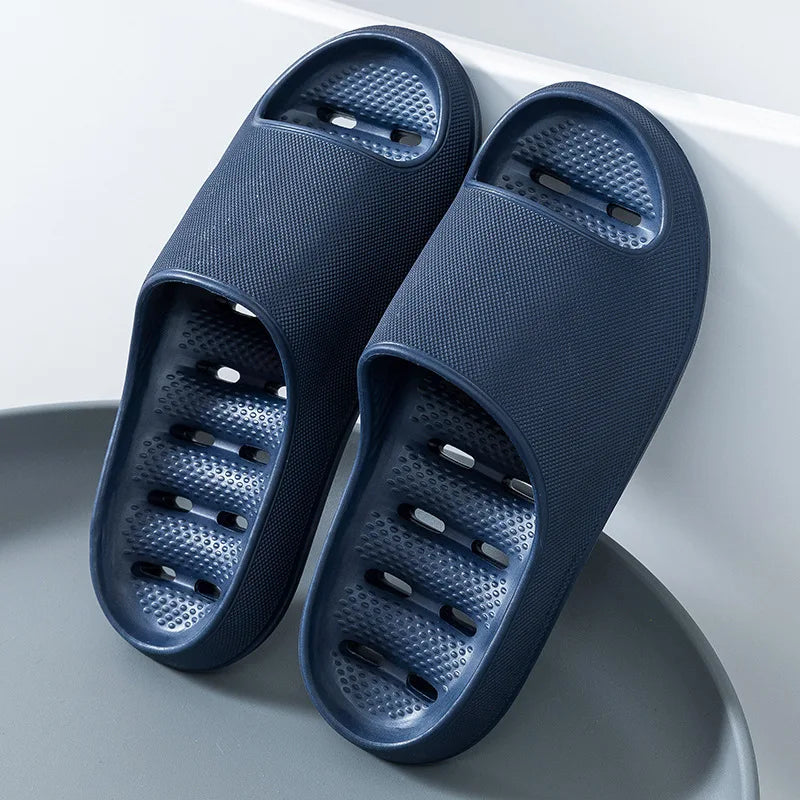 Men's Bathroom Bathing Slippers New Summer Indoor Home Eva Anti-Slip Anti-Odor Couple Shower Leakage Quick-Drying Slippers