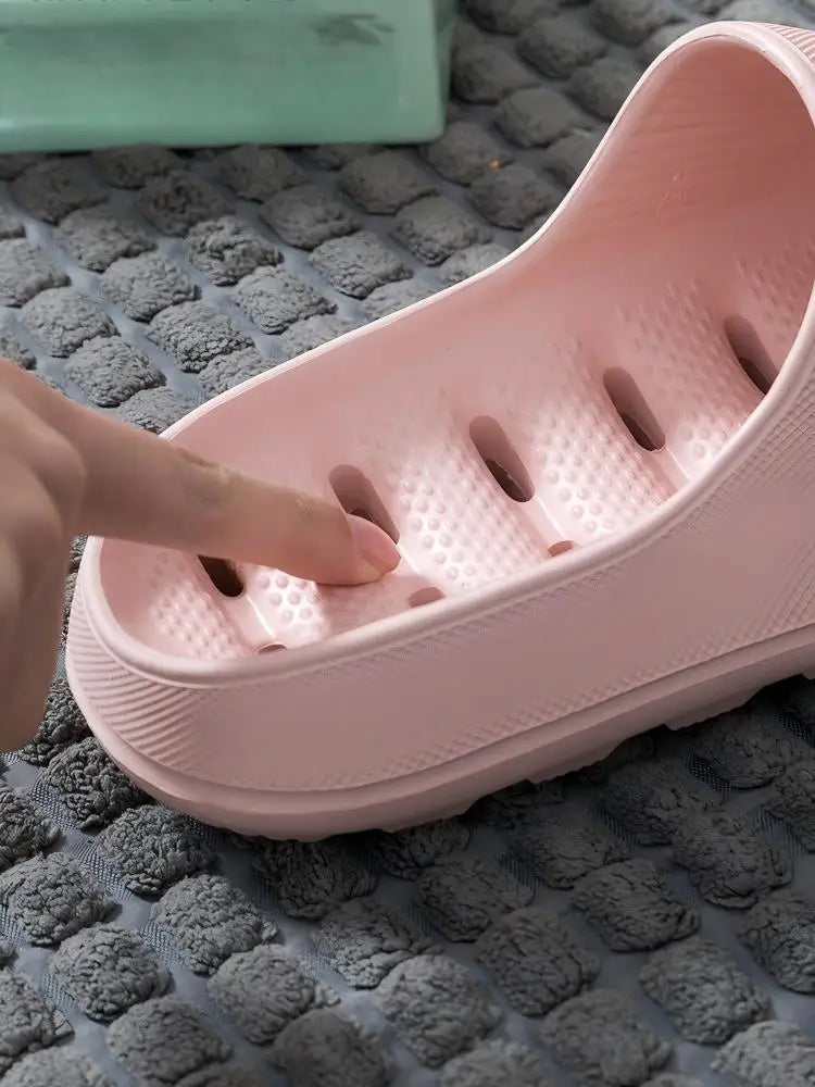 Men's Bathroom Bathing Slippers New Summer Indoor Home Eva Anti-Slip Anti-Odor Couple Shower Leakage Quick-Drying Slippers